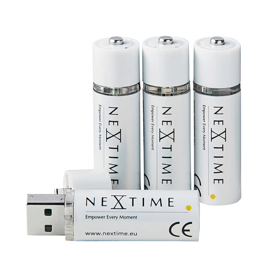 USB rechargeable AA batteries, set of 4