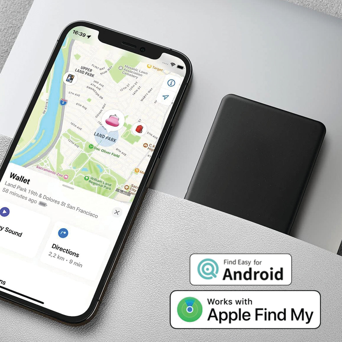 GPS Card Tracker using Apple Find My and Android Find Easy