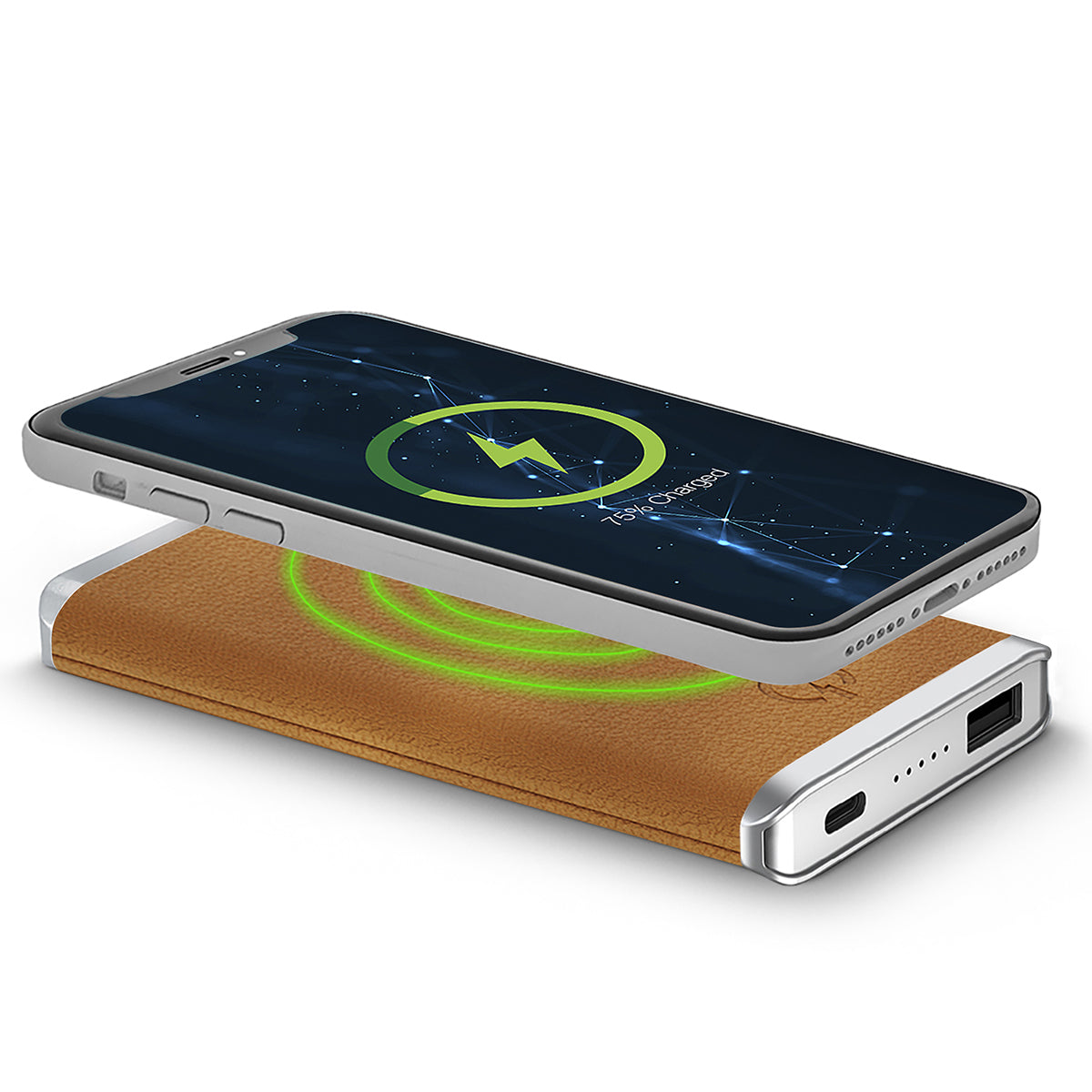 Leather Wireless Charging Power Bank