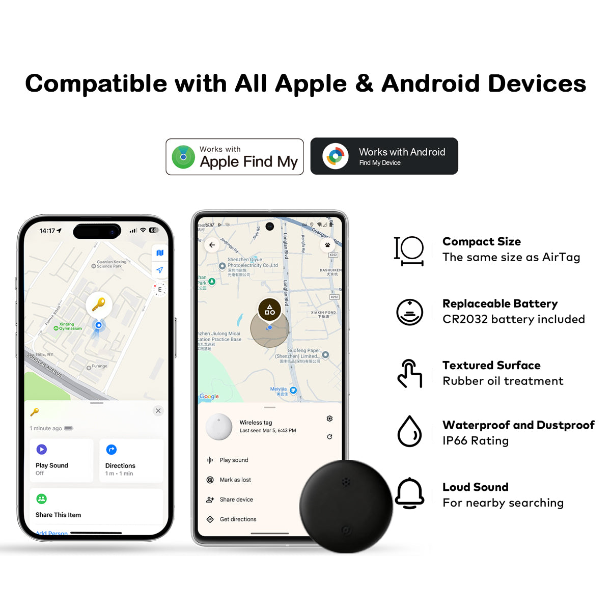Universal Tag Trackers (2 Pack) - Apple Find My Network